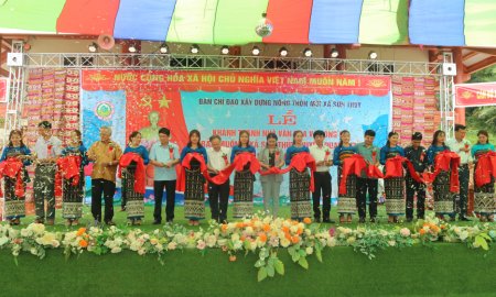 Lễ khánh thành Nhà văn hóa và công bố bản Muống, xã Sơn Thủy đạt chuẩn nông thôn mới năm 2021